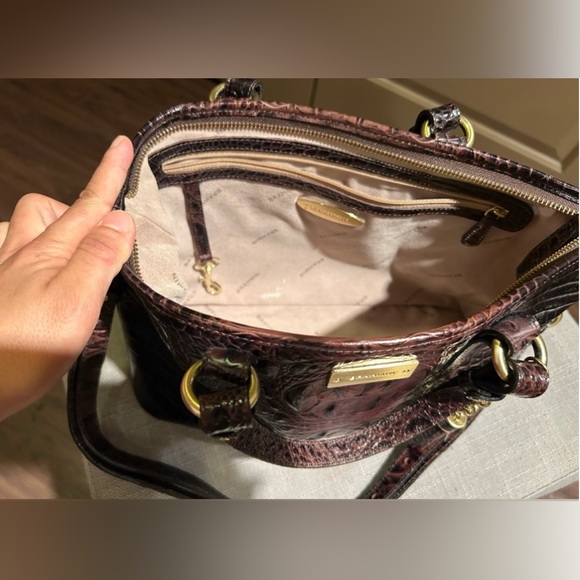 Brahmin Mini Asher Melbourne Embossed Leather Satchel - Picture 8 of 12